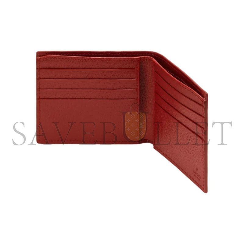 Gvc*1 red interior gg bi-fold wallet 768243 (21*9cm)